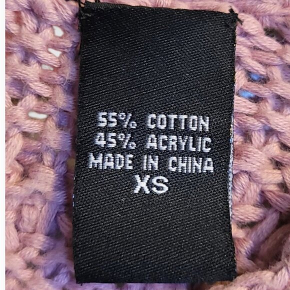 Y2K Lavender Rib-Tied Long Bobble Cardigan Vintage Fairycore XS Soft Girl - Picture 7 of 11